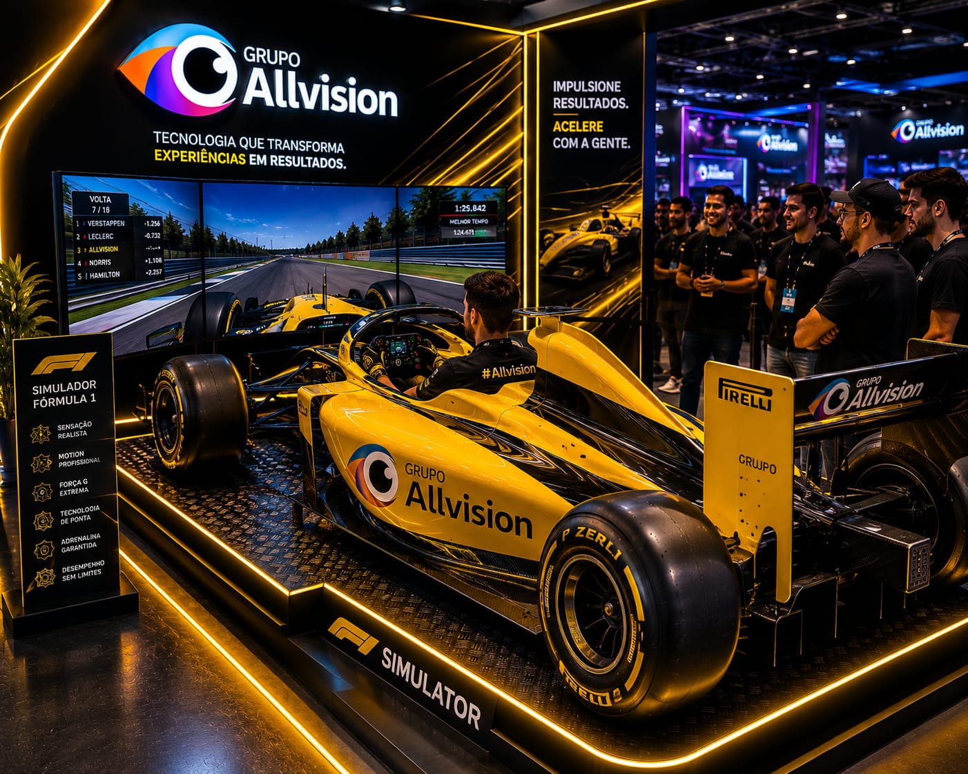 Aluguel de Simulador Fórmula 1 Para Estandes de Marcas em Shows, Feiras e Eventos de Automobilismo com Simulador de Moto em 2026