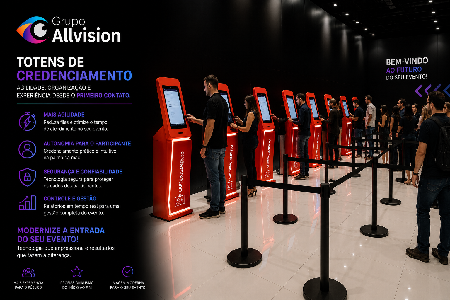 Aluguel de Totem Touch Screen, Totem para Credenciamento, Painel de LED Indoor e Outdoor, TVs de Grandes Formatos, Projetor e Óculos VR para Eventos, Feiras e Congressos na Expointer 2026 – Rio Grande do Sul e Rio de Janeiro